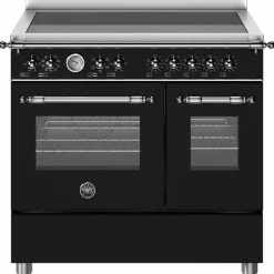 HER95I2ENEC Heritage induksjonskomfyr med dobbeltovn 90 cm 5 soner, mattsvart