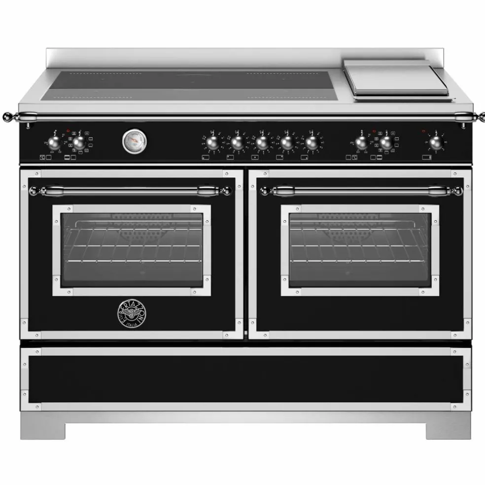 HER125I2EXT2 Heritage induksjonskomfyr 120 cm med 5 soner, elektrisk stekebord og 2 ovner, rustfritt stål