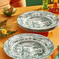 Heritage Green Italian dyp tallerken 23 cm, grønn/hvit