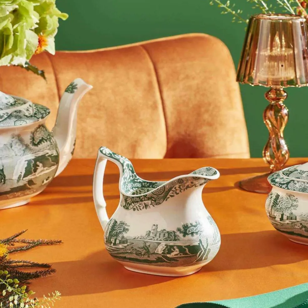 Heritage Green Italian melkekanne 22 cl, grønn/hvit