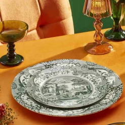 Heritage Green Italian tallerken 20 cm, grønn/hvit