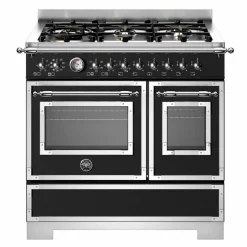 HER96L2EXT2 Heritage gasskomfyr 90 cm med 6 brennere og 2 ovner, rustfritt stål