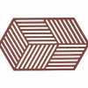 Hexagon gryteunderlag 24 cm, burgunder