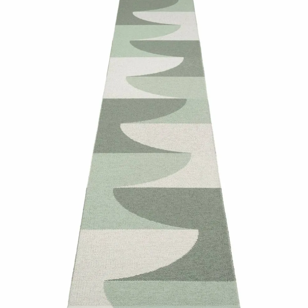 Hill teppe 70 × 360 cm, army/mint/grey