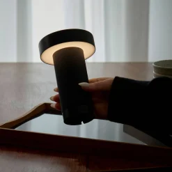 Holster bærbar bordlampe 16 cm, messing