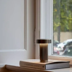 Holster bærbar bordlampe 16 cm, nikkel