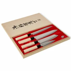 Houcho 4 kniver i balsaboks