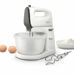 HR3745/00 Håndmixer med skål, Grå/hvit