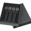 Hune Titanium Mat Black, kakegafler 4 stk.