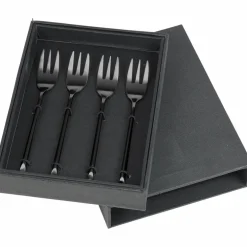 Hune Titanium Mat Black, kakegafler 4 stk.