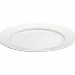 Hvit Plissé tallerken, Ø 20 cm.