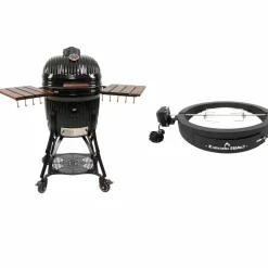 Icon kamadogrill large med rotisseri- og pizzapakke, svart