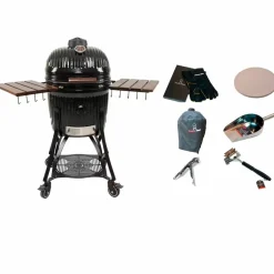 Icon kamadogrill large med tilbehørspakke, svart