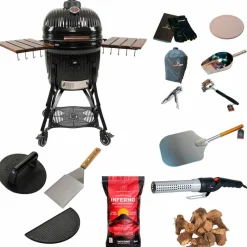 Icon Large kamadogrill med stor tilbehørspakke