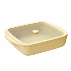 Ildfast form kvadrat 1,6 liter, egg shell