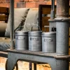Industrial Vintage Sukkerboks Metall