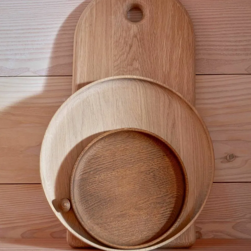 Inka rundt trebrett 30 cm, nature