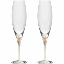 Intermezzo champagneglass gull, 2 stk