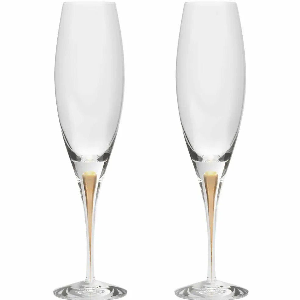Intermezzo champagneglass gull, 2 stk