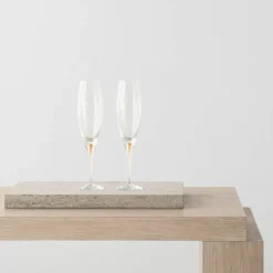 Intermezzo champagneglass gull, 2 stk