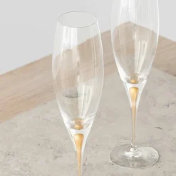 Intermezzo champagneglass gull, 2 stk