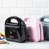 3-in-1 toastgrill/vaffeljern, pink