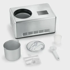 Iskremmaskin med kompressor + 2 iskremskåler, 2 liter