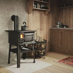 JD 27 vedkomfyr med stekehelle