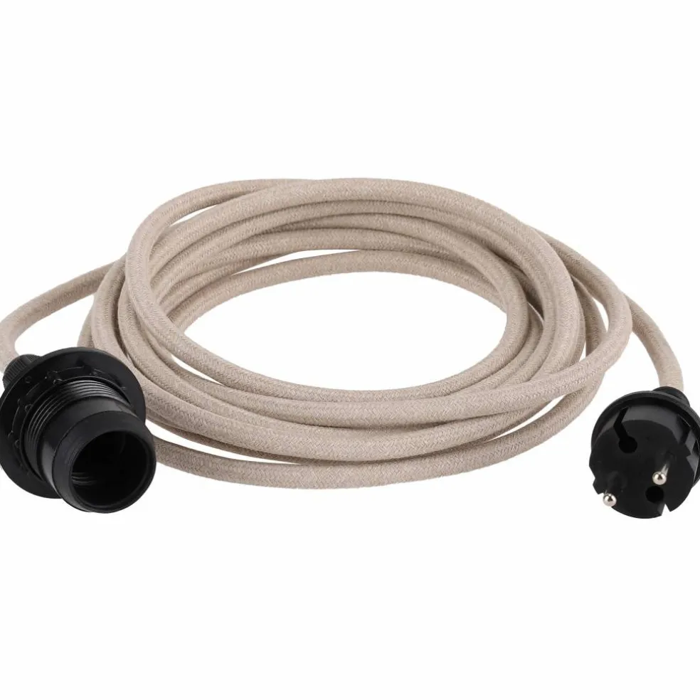 Kabel til utendørsbelysning 5 meter, hvit