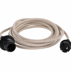 Kabel til utendørsbelysning 5 meter, svart