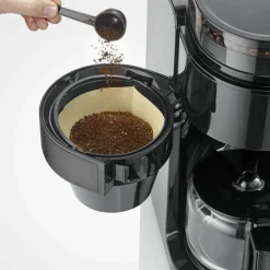 Kaffetrakter med kvern og glasskanne, dark inox