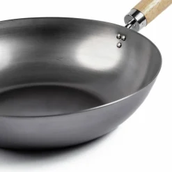 Karbonstål Wokpanne, 33 cm