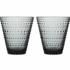 Kastehelmi glass 30 cl grå, 2-pakning