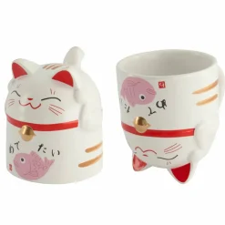 Kawaii Lucky Cat krus, 35 cl, blue
