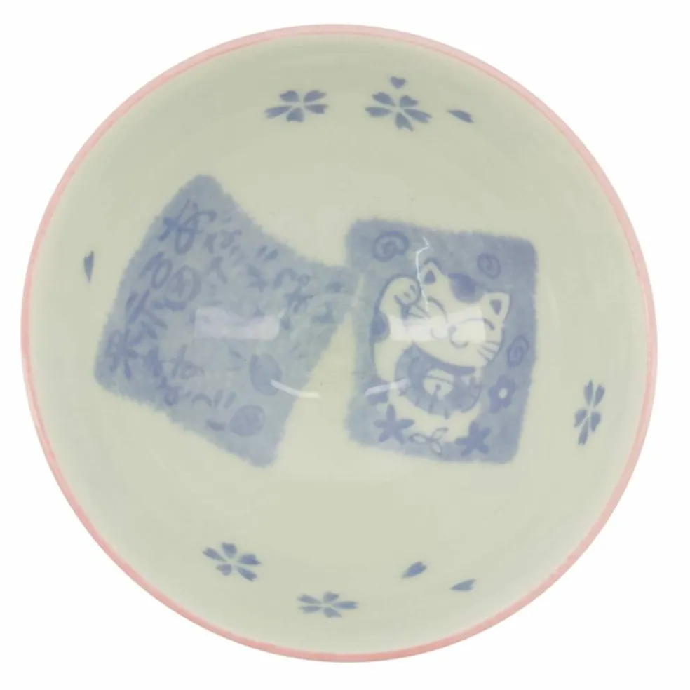 Kawaii skål 11 cm, cat pink