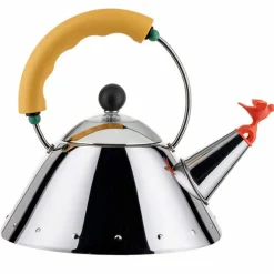 Kettle fløytekjele 1 liter, rustfritt stål/gul
