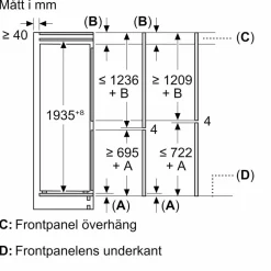 KI96NVFD0 iQ300 integrert kjøle- og fryseskap