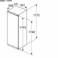 KIR81VFE0 Serie 4 integrert kjøleskap 177,2 x 54,1 cm