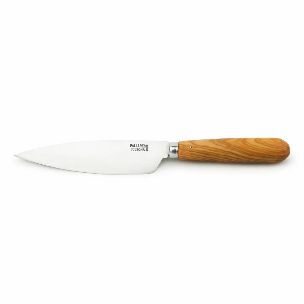 Kjøkkenkniv 13 cm, rustfritt stål/oliventre