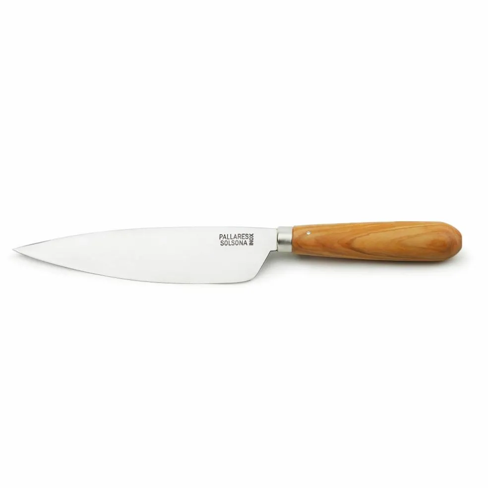 Kjøkkenkniv 13 cm, rustfritt stål/oliventre