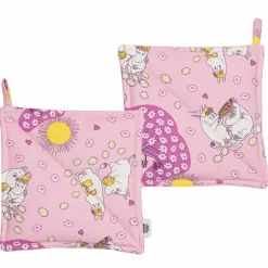 Kjærester grytekluter 22 × 22 cm, rosa