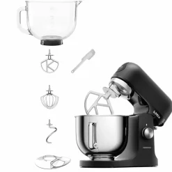 KMix KMX751ABK kjøkkenmaskin med ekstra glassbolle 5 liter, svart