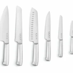 Knivblokk med kniver 6 stk, blå