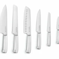 Knivblokk med kniver 6 stk, blå