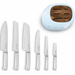 Knivblokk med kniver 6 stk, svart
