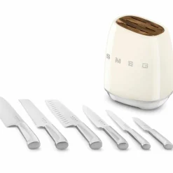Knivblokk med kniver 6 stk, svart
