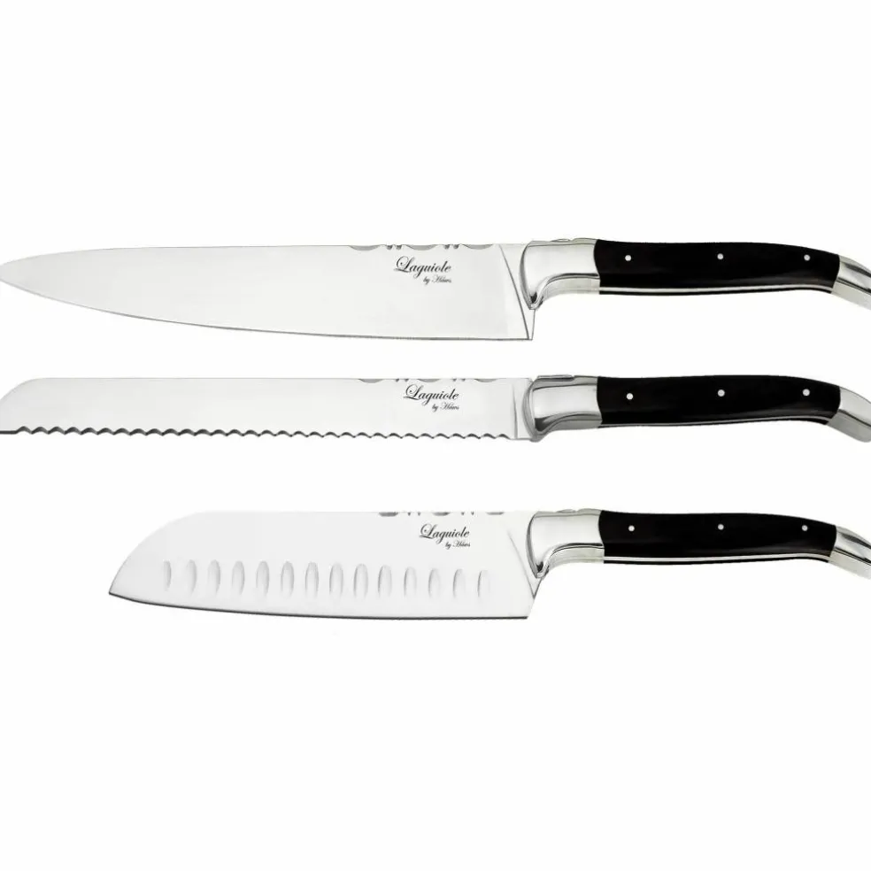 Knivsett 3 deler, Black Wood
