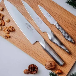 Knivsett 3 deler + knivblokk