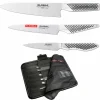 Knivsett 3 deler + knivveske for 11 kniver
