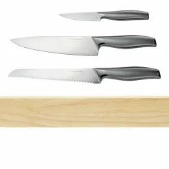 Knivsett, 3 kniver + Magnetlist 30 cm